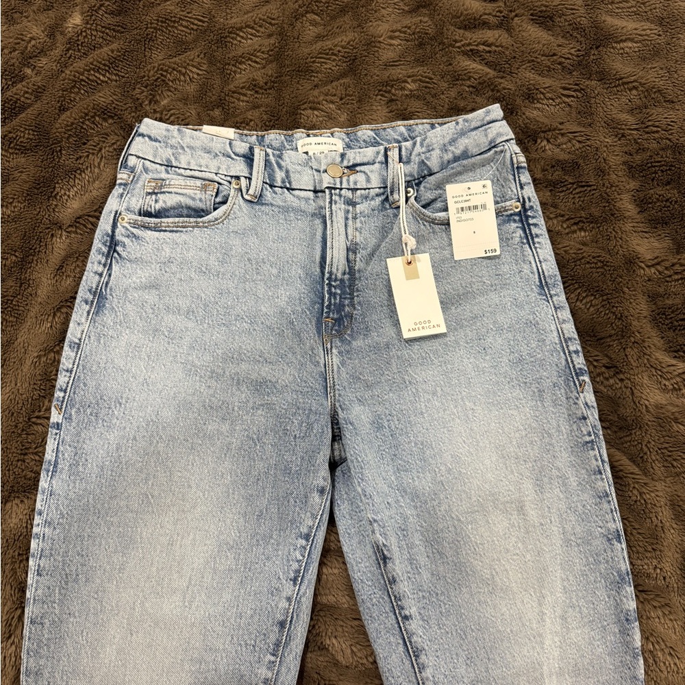Good American Light Blue Straight Leg Jeans